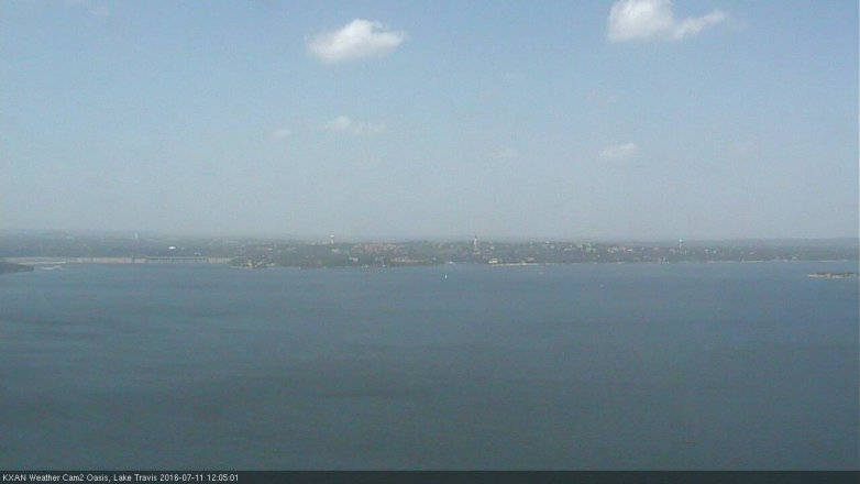 Lake Travis webcam, July 11, 2016 11:20 AM CT