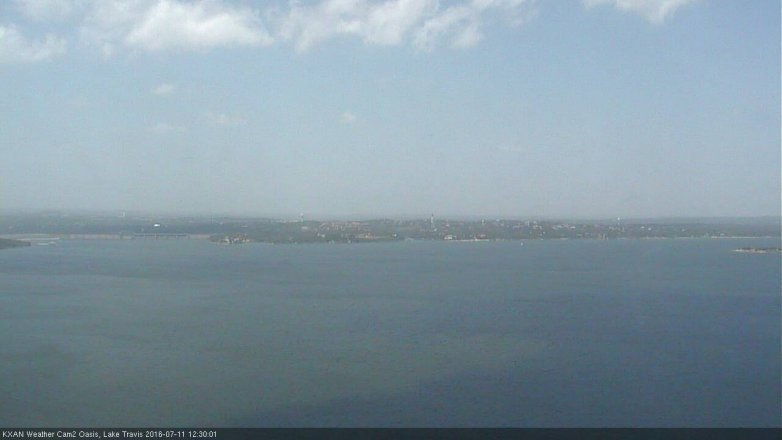 Lake Travis webcam, July 11, 2016 11:35 AM CT