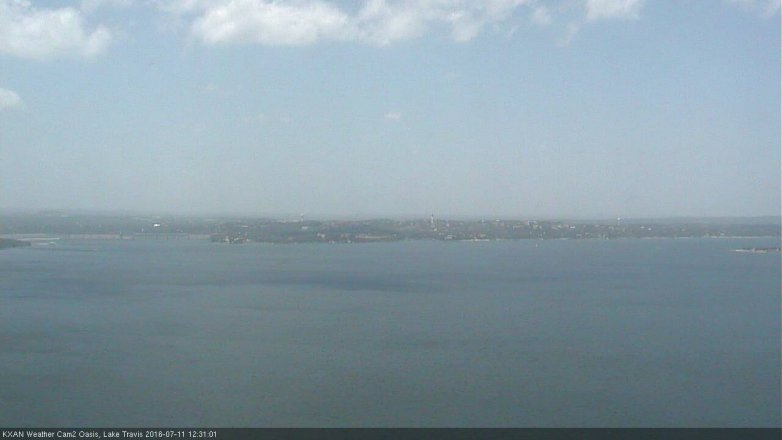 Lake Travis webcam, July 11, 2016 11:55 AM CT
