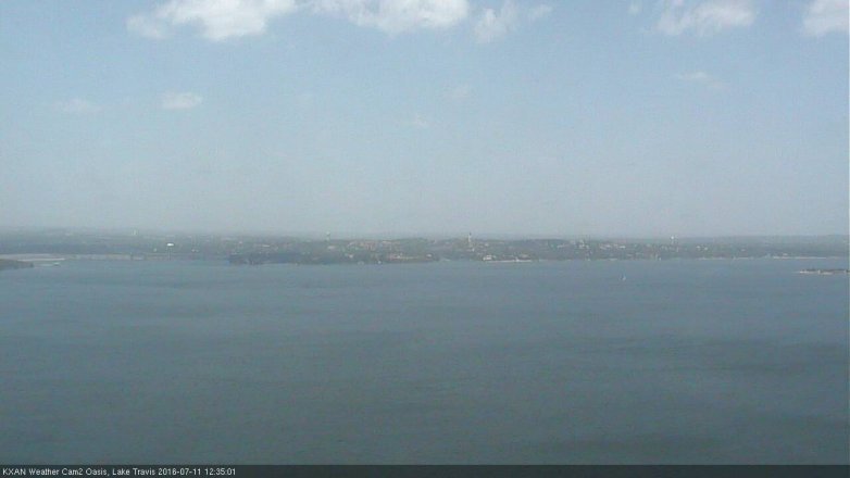 Lake Travis webcam, July 11, 2016 12:00 PM CT