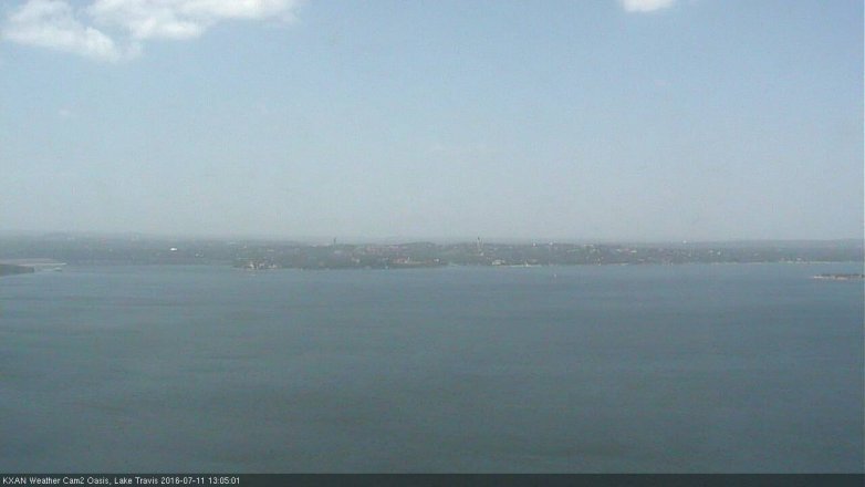 Lake Travis webcam, July 11, 2016 12:10 PM CT