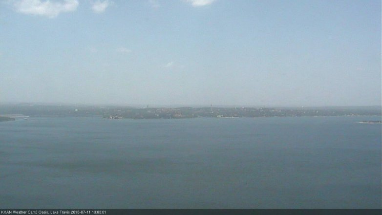 Lake Travis webcam, July 11, 2016 12:20 PM CT