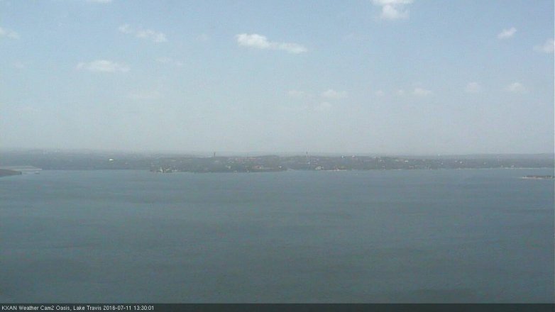 Lake Travis webcam, July 11, 2016 12:50 PM CT