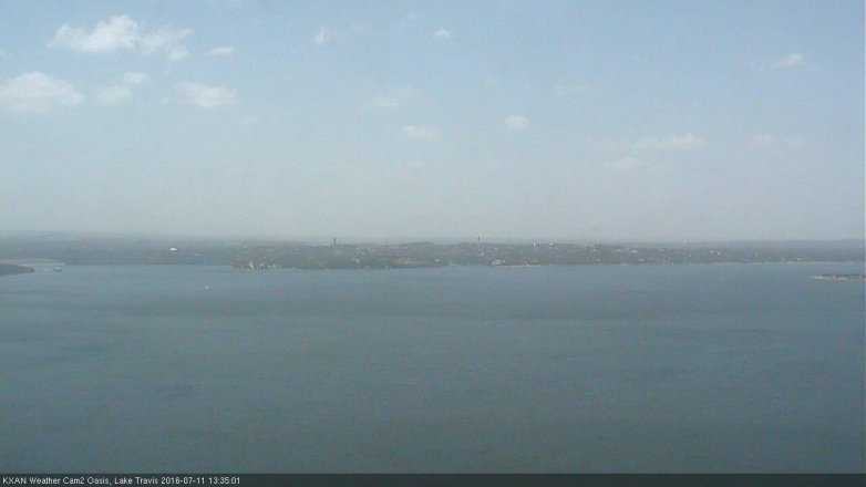 Lake Travis webcam, July 11, 2016 1:00 PM CT