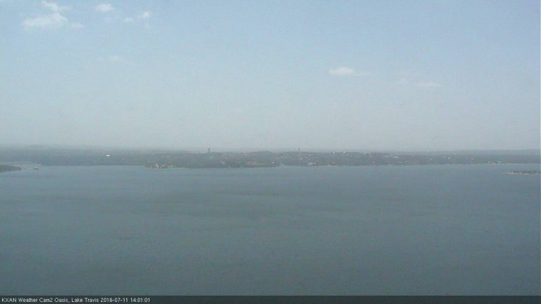 Lake Travis webcam, July 11, 2016 1:30 PM CT