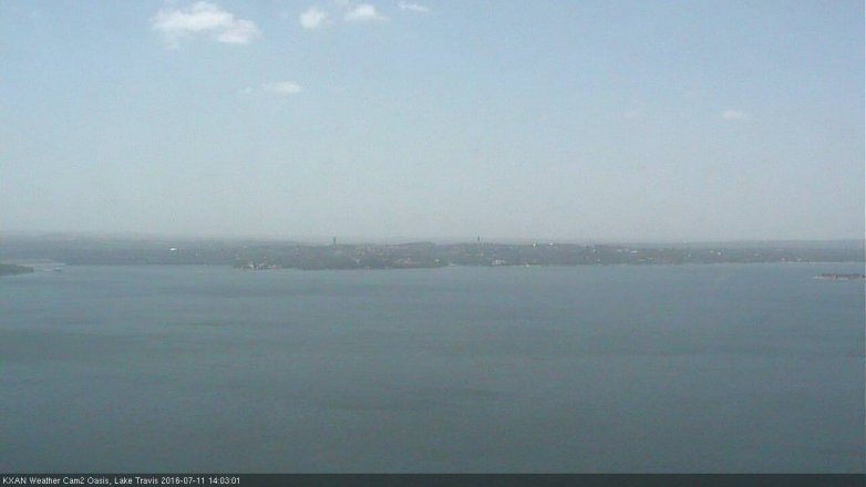 Lake Travis webcam, July 11, 2016 1:35 PM CT
