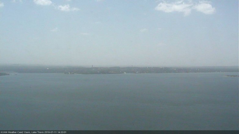Lake Travis webcam, July 11, 2016 1:40 PM CT