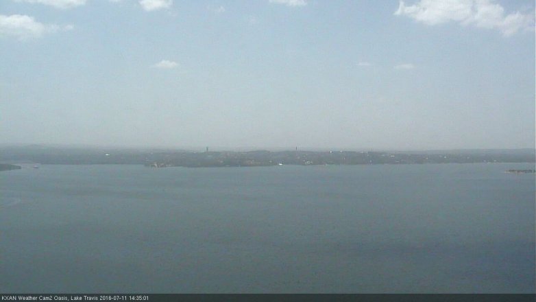 Lake Travis webcam, July 11, 2016 1:50 PM CT