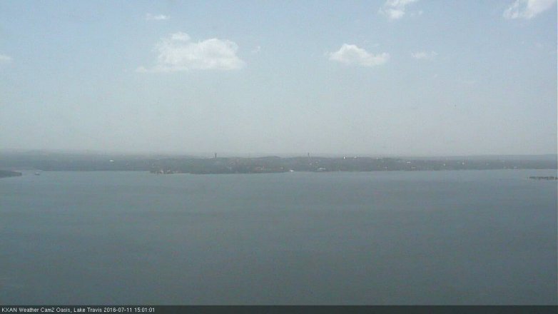 Lake Travis webcam, July 11, 2016 2:05 PM CT