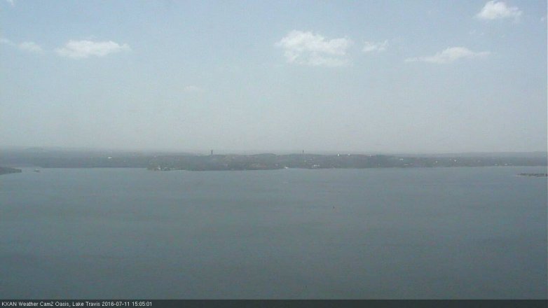Lake Travis webcam, July 11, 2016 2:10 PM CT