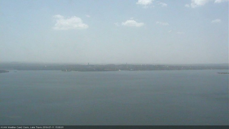 Lake Travis webcam, July 11, 2016 2:25 PM CT