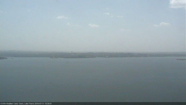 Lake Travis webcam, July 11, 2016 2:35 PM CT