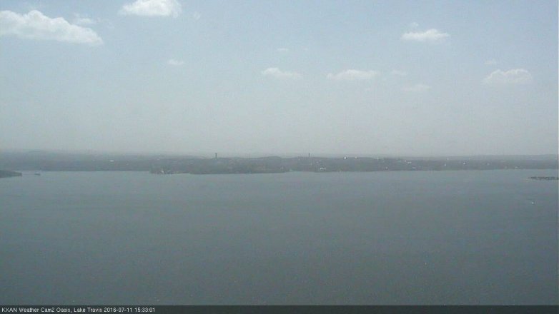 Lake Travis webcam, July 11, 2016 2:45 PM CT