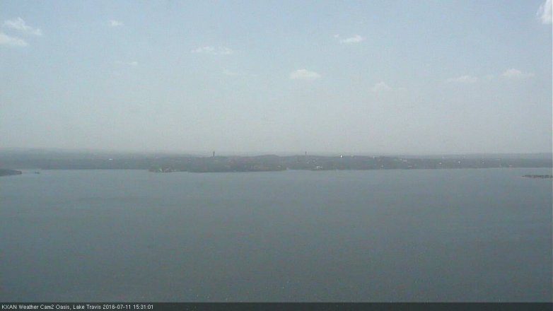 Lake Travis webcam, July 11, 2016 2:55 PM CT