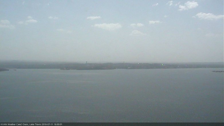 Lake Travis webcam, July 11, 2016 3:30 PM CT