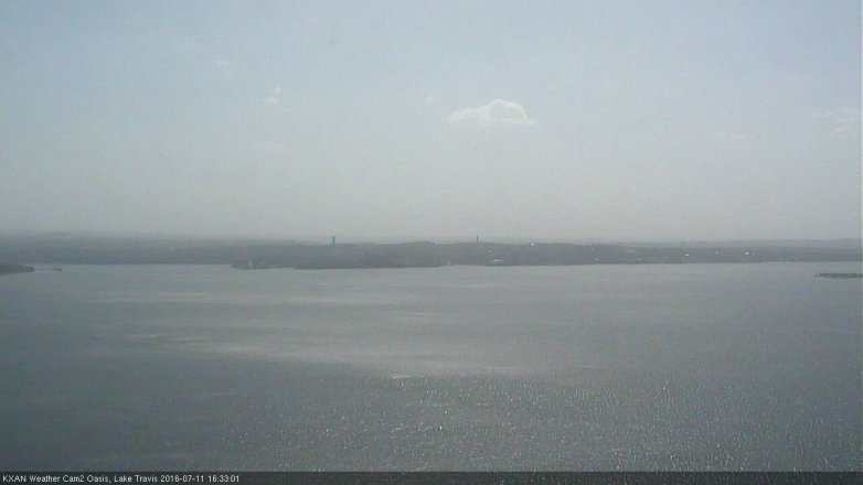 Lake Travis webcam, July 11, 2016 3:45 PM CT