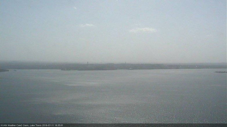 Lake Travis webcam, July 11, 2016 3:50 PM CT