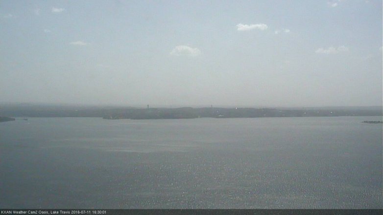 Lake Travis webcam, July 11, 2016 4:00 PM CT
