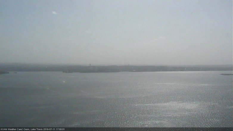 Lake Travis webcam, July 11, 2016 4:10 PM CT