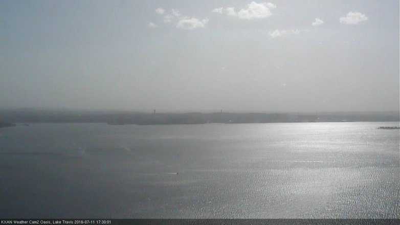 Lake Travis webcam, July 11, 2016 4:35 PM CT