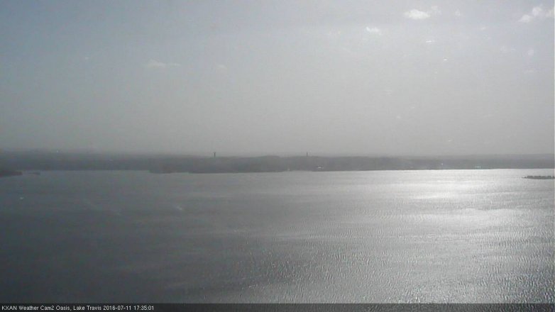Lake Travis webcam, July 11, 2016 4:50 PM CT