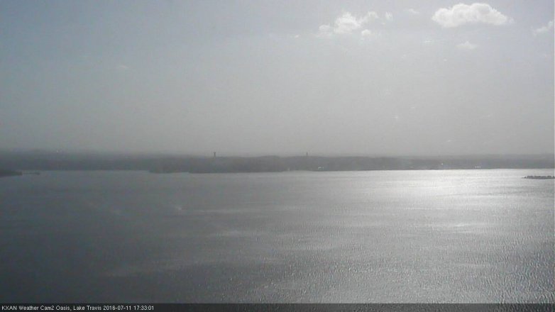 Lake Travis webcam, July 11, 2016 4:55 PM CT