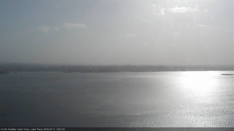 Lake Travis webcam, July 11, 2016 5:05 PM CT