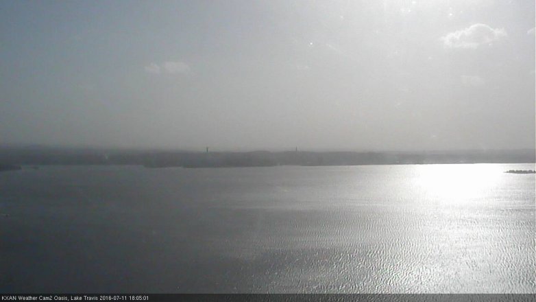Lake Travis webcam, July 11, 2016 5:25 PM CT