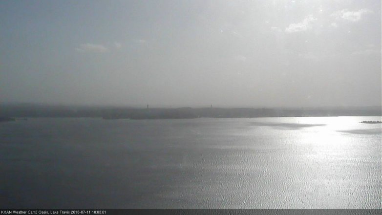 Lake Travis webcam, July 11, 2016 5:30 PM CT