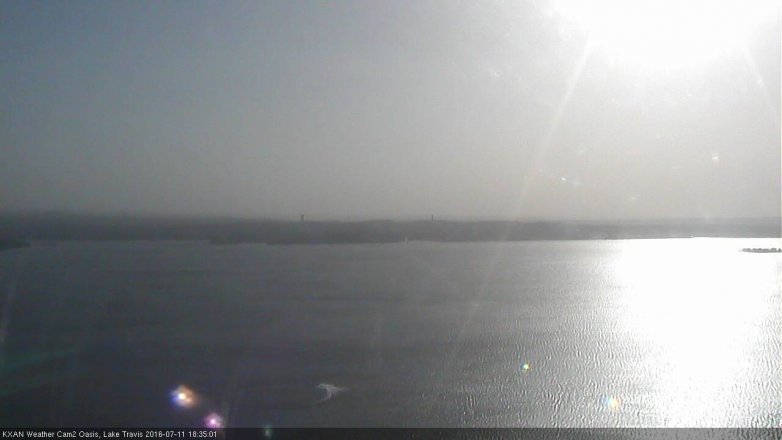 Lake Travis webcam, July 11, 2016 5:40 PM CT