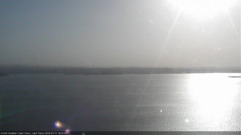 Lake Travis webcam, July 11, 2016 5:50 PM CT
