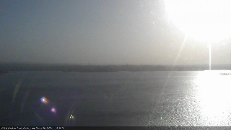 Lake Travis webcam, July 11, 2016 6:15 PM CT