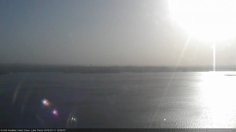 Lake Travis webcam, July 11, 2016 6:30 PM CT