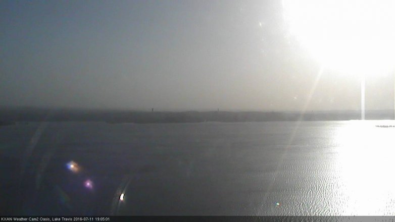 Lake Travis webcam, July 11, 2016 6:35 PM CT