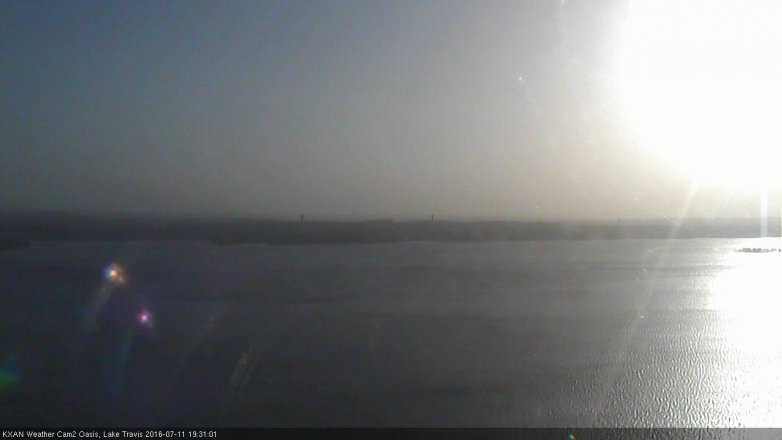 Lake Travis webcam, July 11, 2016 6:45 PM CT