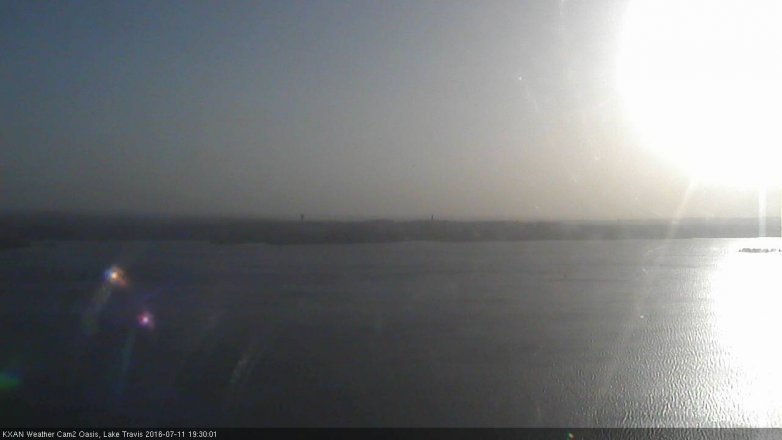 Lake Travis webcam, July 11, 2016 7:00 PM CT