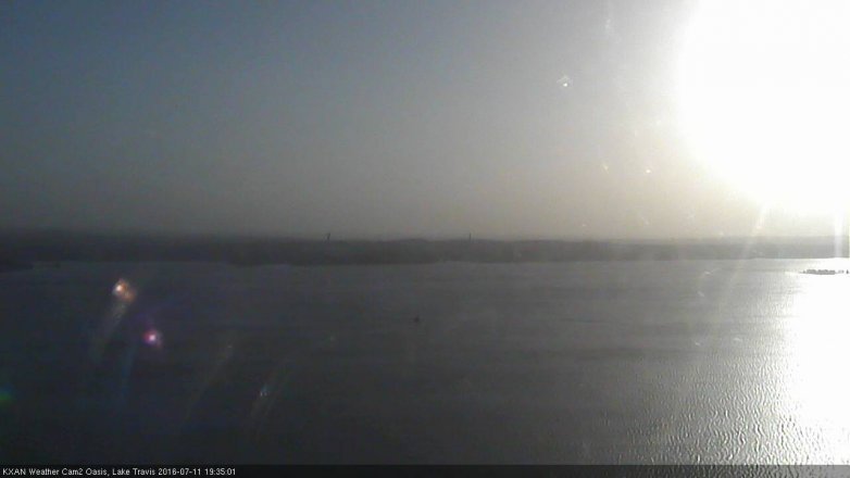 Lake Travis webcam, July 11, 2016 7:05 PM CT