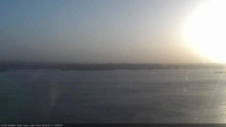 Lake Travis webcam, July 11, 2016 7:15 PM CT