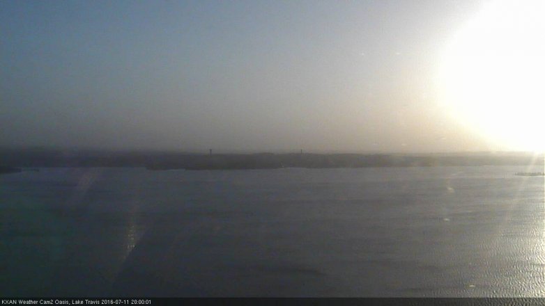 Lake Travis webcam, July 11, 2016 7:30 PM CT