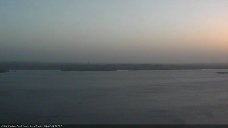 Lake Travis webcam, July 11, 2016 7:40 PM CT
