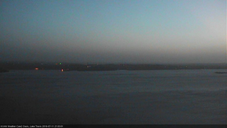 Lake Travis webcam, July 11, 2016 8:10 PM CT