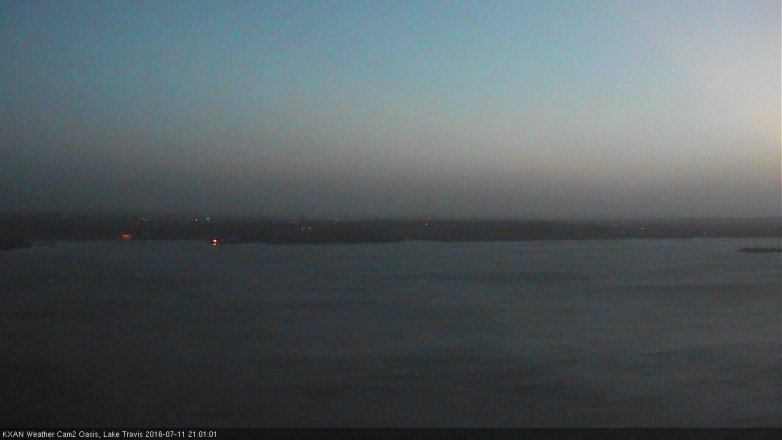 Lake Travis webcam, July 11, 2016 8:20 PM CT