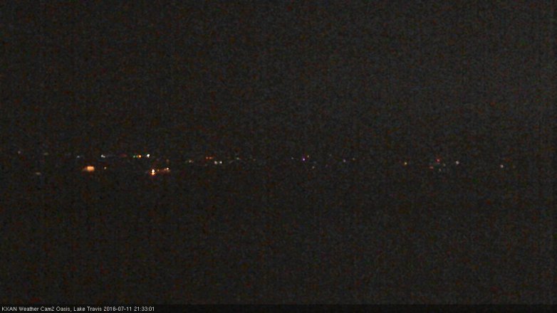 Lake Travis webcam, July 11, 2016 8:55 PM CT