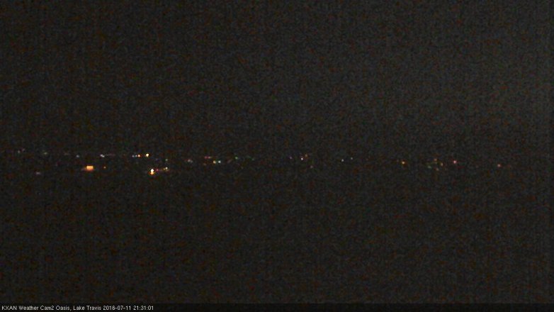 Lake Travis webcam, July 11, 2016 9:00 PM CT