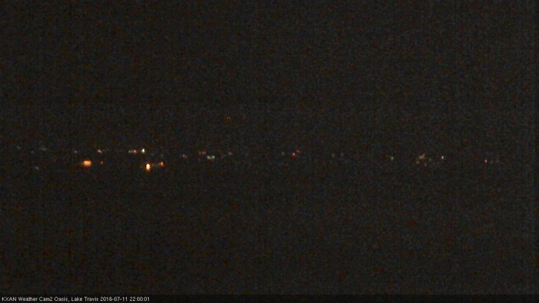 Lake Travis webcam, July 11, 2016 9:05 PM CT