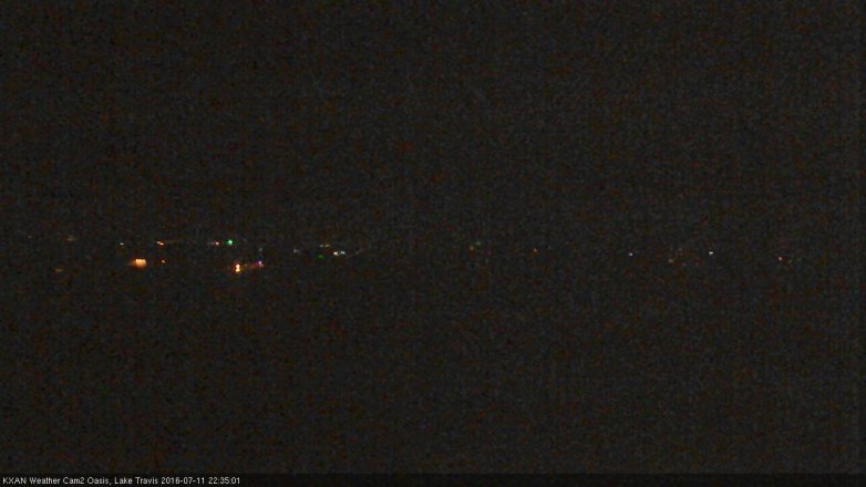 Lake Travis webcam, July 11, 2016 9:50 PM CT