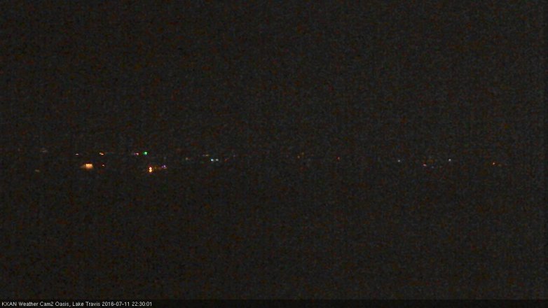 Lake Travis webcam, July 11, 2016 9:55 PM CT