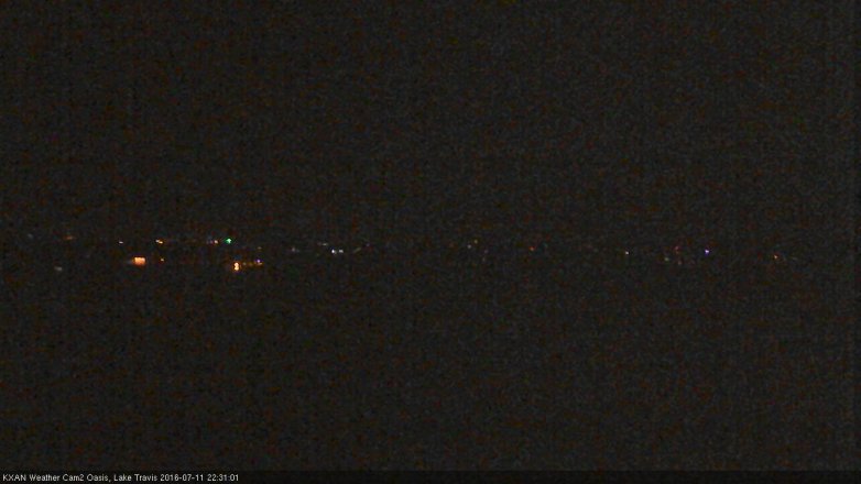 Lake Travis webcam, July 11, 2016 10:00 PM CT
