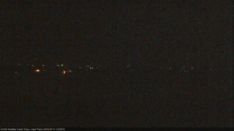 Lake Travis webcam, July 11, 2016 10:05 PM CT