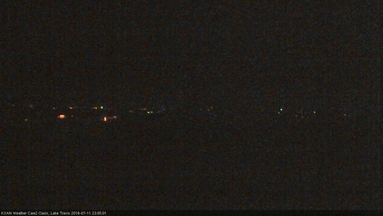 Lake Travis webcam, July 11, 2016 10:20 PM CT